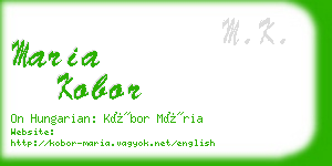 maria kobor business card